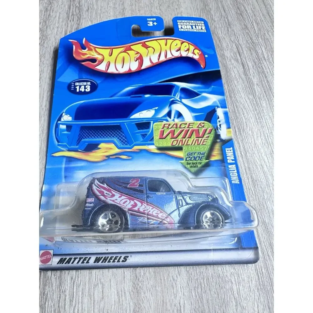 2002 Hot Wheels Anglia Panel #143 Truck Blue Card Mainline Series Blue New H61
